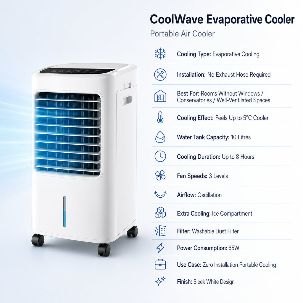 CoolWave Evaporative Cooler - Specifications