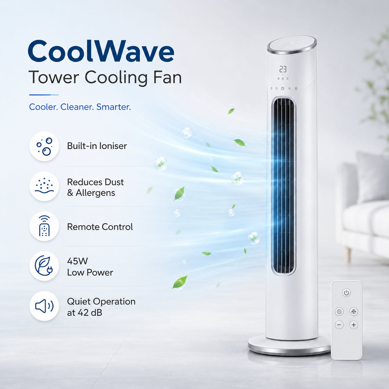 CoolWave Tower Cooling Fan - Detail 4